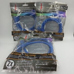 Lot Of 3 Legrand - Cat 6 Patch Cable Cord Snagless 3ft